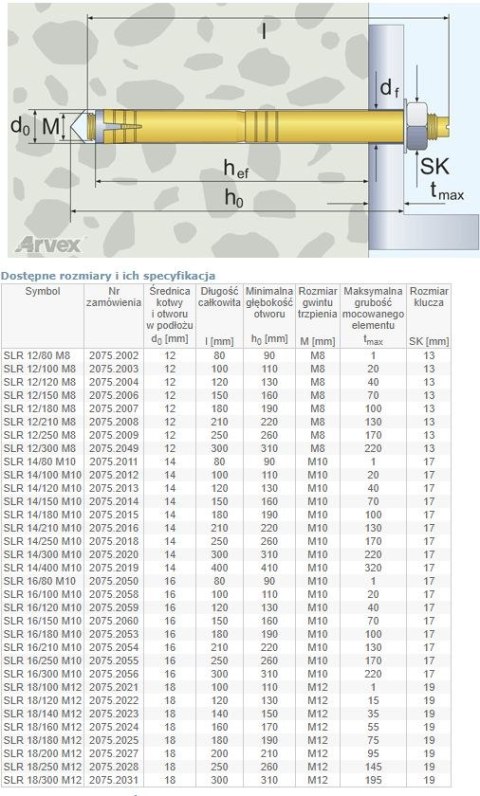 KOŁEK STALOWY 18*100/M12 2075.2021 ARVEX KOŁEK STALOWY 18*100/M12 2075.2021 ARVEX