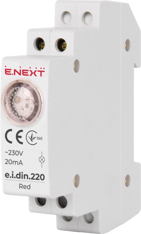 LAMPKA SYGNALIZACYJNA NA SZYNĘ DIN E.I.DIN.220 CZERWONA ENEXT LAMPKA SYGNALIZACYJNA NA SZYNĘ DIN E.I.DIN.220 CZERWONA ENEXT
