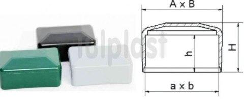 NASADKA NA SŁUPEK 40*60MM NSP 480 CZARNA UN NASADKA NA SŁUPEK 40*60MM NSP 480 CZARNA UN