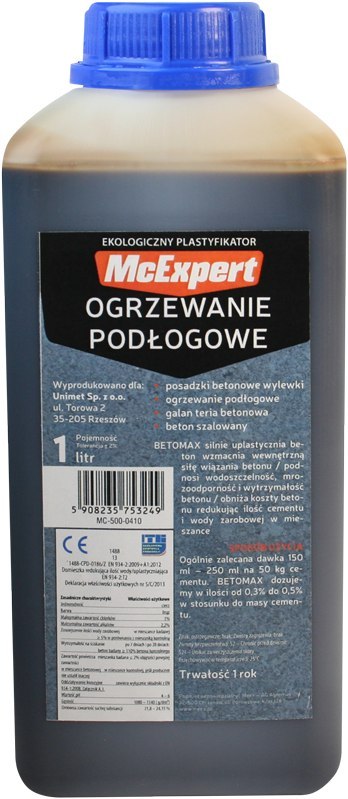 PLASTYFIKATOR DO OGRZEWANIA PODŁOGOWEGO 1L MC EXPERT PLASTYFIKATOR DO OGRZEWANIA PODŁOGOWEGO 1L MC EXPERT