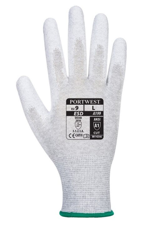 RĘKAWICE ANTYSTATYCZNE POWLEKANE PU A199 ROZMIAR XL PORTWEST RĘKAWICE ANTYSTATYCZNE POWLEKANE PU A199 ROZMIAR XL PORTWEST