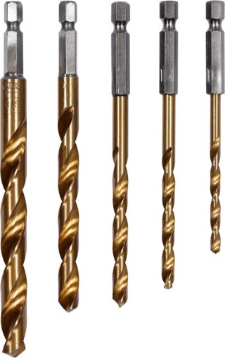 WIERTŁA DO MET 5SZT 4-10MM HEX TYTANOWA POWŁOKA YATO