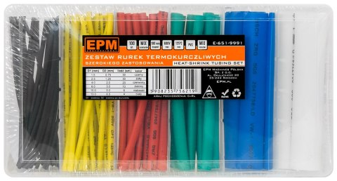 ZESTAW RUREK TERMOKURCZLIWYCH 100 SZTUK MIX KOLORÓW EPM ZESTAW RUREK TERMOKURCZLIWYCH 100 SZTUK MIX KOLORÓW EPM