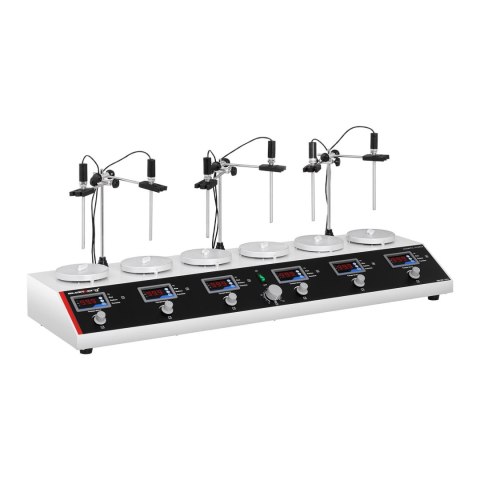 Mieszadło magnetyczne laboratoryjne 99deg;C timer 6 stanowisk + mieszadełka Mieszadło magnetyczne laboratoryjne 99deg;C timer 6 stanowisk + mieszadełka