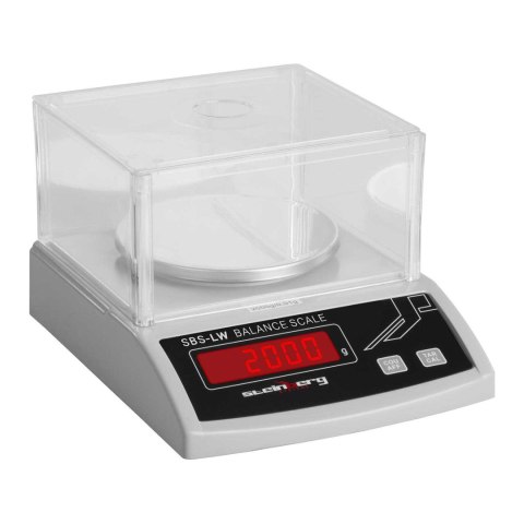Waga laboratoryjna precyzyjna ze szklaną osłoną wyświetlaczem LED 2000g / 0.01g Waga laboratoryjna precyzyjna ze szklaną osłoną wyświetlaczem LED 2000g / 0.01g