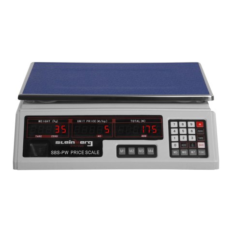 Waga sklepowa handlowa cenowa biała 30kg / 2g Waga sklepowa handlowa cenowa biała 30kg / 2g