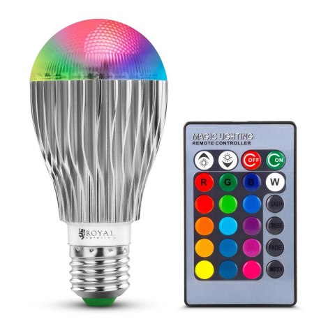 Żarówka LED RGB zmieniająca kolory 16 kolorów 5 trybów 5W + pilot Żarówka LED RGB zmieniająca kolory 16 kolorów 5 trybów 5W + pilot