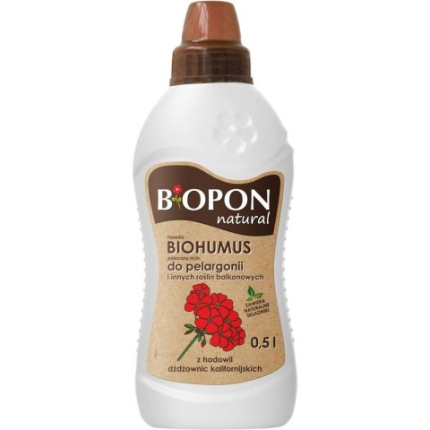 BIOHUMUS - NAWÓZ DO . PELARGONII 0.5L BIOPON BIOHUMUS - NAWÓZ DO . PELARGONII 0.5L BIOPON