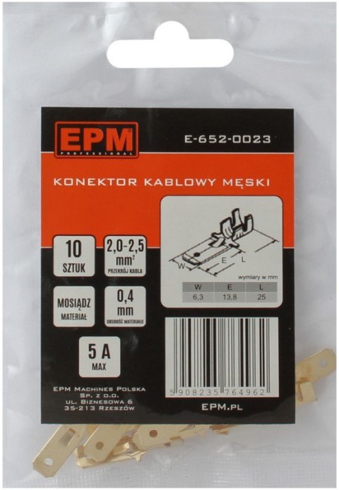 KOŃCÓWKA WSUWANA 2-2.5MM 0 10 SZTUK EPM KOŃCÓWKA WSUWANA 2-2.5MM 0 10 SZTUK EPM