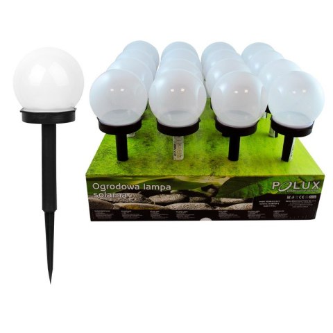 LAMPA SOLARNA 6500K LED KULA BIAŁA PLASTIK CZARNY POLUX LAMPA SOLARNA 6500K LED KULA BIAŁA PLASTIK CZARNY POLUX