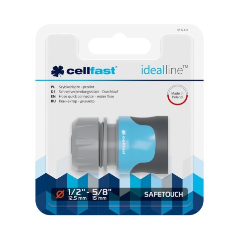 SZYBKOZŁĄCZE PRZELOT 1/2' - 5/8' SAFETOUCH IDEAL CELL-FAST SZYBKOZŁĄCZE PRZELOT 1/2' - 5/8' SAFETOUCH IDEAL CELL-FAST