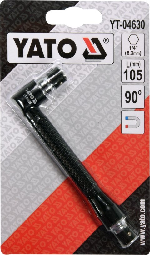 WKRĘTAK KĄTOWY DO KOŃCÓWEK 1/4'' YATO WKRĘTAK KĄTOWY DO KOŃCÓWEK 1/4'' YATO