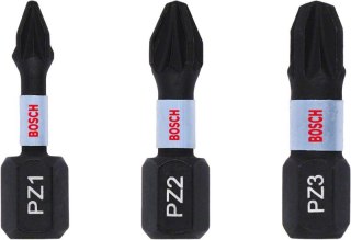 ZESTAW BITÓW IMPACT 25MM PZ1,PZ2,PZ3, BOSCH