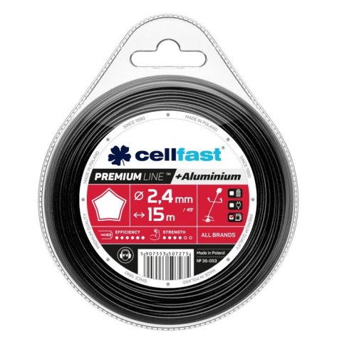 ŻYŁKA DO WYKASZARKI GWIAZDKA PREMIUM 2.7MM 15M CELL-FAST ŻYŁKA DO WYKASZARKI GWIAZDKA PREMIUM 2.7MM 15M CELL-FAST