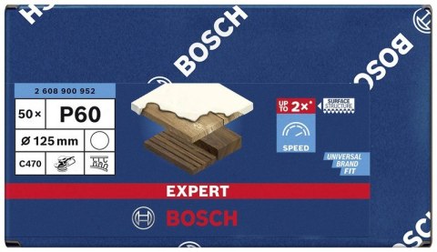 KRĄŻEK ŚCIERNY EXPERT EXC470 125MM P60 BOSCH KRĄŻEK ŚCIERNY EXPERT EXC470 125MM P60 BOSCH
