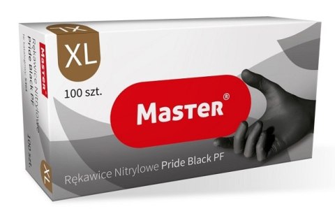 RĘKAWICE NITRYLOWE CZARNE MASTER PRIDE ROZMIAR XL UN RĘKAWICE NITRYLOWE CZARNE MASTER PRIDE ROZMIAR XL UN