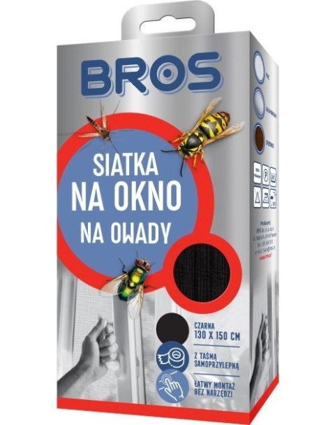 SIATKA PRZECIW OWADOM 130X150 - CZARNA BROS SIATKA PRZECIW OWADOM 130X150 - CZARNA BROS