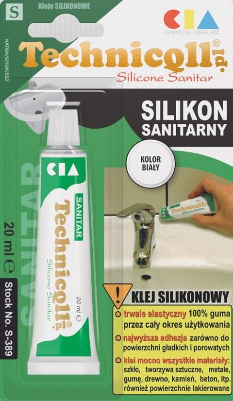 SILIKON SANITARNY BIAŁY 20ML TECHNICQLL SILIKON SANITARNY BIAŁY 20ML TECHNICQLL