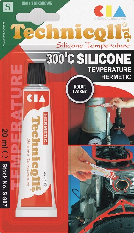 SILIKON WYSOKOTEMPERATUROWY CZARNY 20ML TECHNICQLL SILIKON WYSOKOTEMPERATUROWY CZARNY 20ML TECHNICQLL