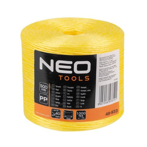 SZNUREK POLIPROPYLENOWY 500M NEO SZNUREK POLIPROPYLENOWY 500M NEO
