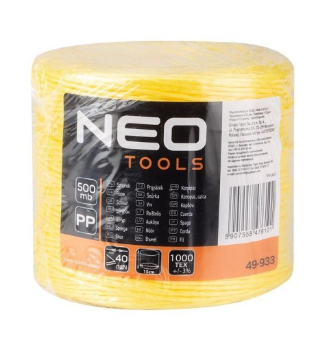 SZNUREK POLIPROPYLENOWY 500M NEO SZNUREK POLIPROPYLENOWY 500M NEO