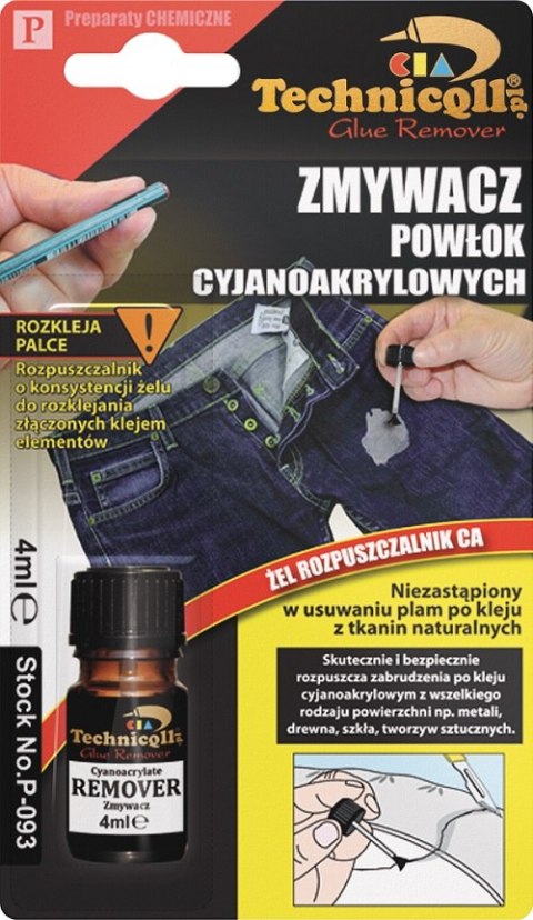 ZMYWAK POWŁOK CYJANOAKRYLOWYCH 4ML TECHNICQLL ZMYWAK POWŁOK CYJANOAKRYLOWYCH 4ML TECHNICQLL