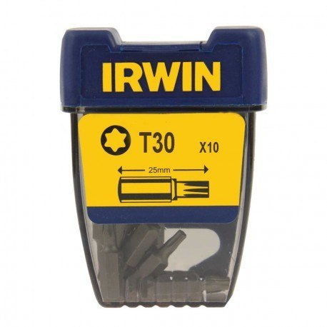 GROT, BIT, KOŃCÓWKA TYPU TORX 1/4' 25MM 10 SZT. T30 IRWIN GROT, BIT, KOŃCÓWKA TYPU TORX 1/4' 25MM 10 SZT. T30 IRWIN