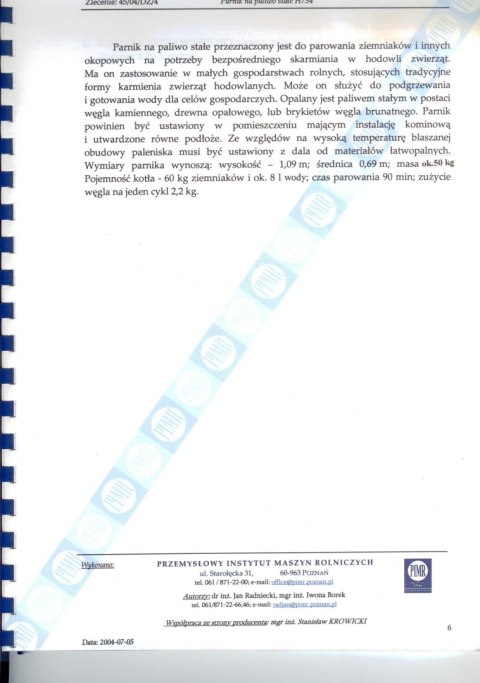 PARNIK Z SZAMOTEM OCYNKOWANY 100 L UN PARNIK Z SZAMOTEM OCYNKOWANY 100 L UN