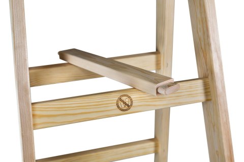 DRABINA DREWNIANA BRAKET STANDARD 2X4 SZCZEBLE 124CM BRAKET