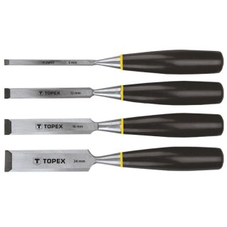 DŁUTA KOMPLET 4-SZTUKOWY 6,12,18,24MM TOPEX