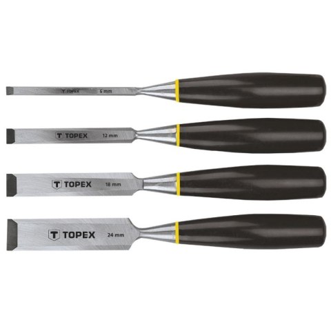 DŁUTA KOMPLET 4-SZTUKOWY 6,12,18,24MM TOPEX DŁUTA KOMPLET 4-SZTUKOWY 6,12,18,24MM TOPEX