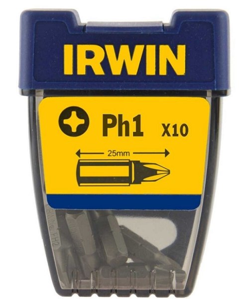 GROT, BIT, KOŃCÓWKA TYPU PHILLIPS 1/4' 25MM 10 SZT. PH1 IRWIN GROT, BIT, KOŃCÓWKA TYPU PHILLIPS 1/4' 25MM 10 SZT. PH1 IRWIN