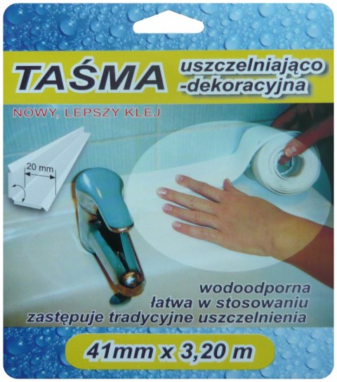 TAŚMA WYKOŃCZENIOWA 3,2M 41MM BIAŁA UN TAŚMA WYKOŃCZENIOWA 3,2M 41MM BIAŁA UN