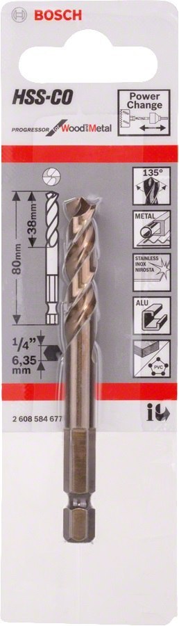 WIERTŁO CENT.HSS-CO 6-KĄT POWER BOSCH WIERTŁO CENT.HSS-CO 6-KĄT POWER BOSCH