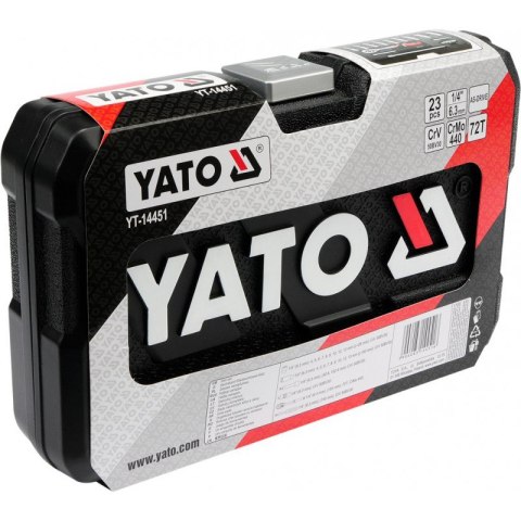 ZESTAW NARZĘDZIOWY 23 CZĘŚCI 1/4'' YATO ZESTAW NARZĘDZIOWY 23 CZĘŚCI 1/4'' YATO