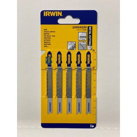 BRZESZCZOT DO METALU DO WYRZYNARKI KOMPLET 5 SZTUK TYP T118A IRWIN BRZESZCZOT DO METALU DO WYRZYNARKI KOMPLET 5 SZTUK TYP T118A IRWIN