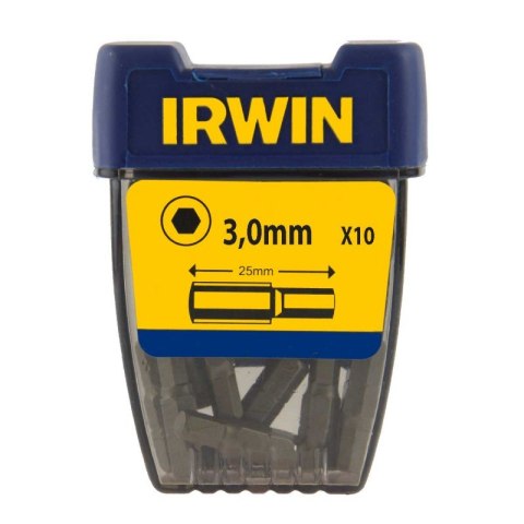 GROT, BIT SZEŚCIOKĄTNY HEX 1/4' 25MM KOMPLET 10 SZTUK 3MM IRWIN GROT, BIT SZEŚCIOKĄTNY HEX 1/4' 25MM KOMPLET 10 SZTUK 3MM IRWIN