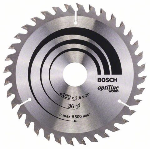 PIŁA TARCZOWA-H OPTILINE WOOD 180*2,6*30/20Z36 BOSCH PIŁA TARCZOWA-H OPTILINE WOOD 180*2,6*30/20Z36 BOSCH