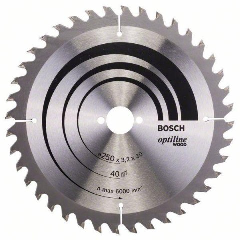 PIŁA TARCZOWA-H OPTILINE WOOD 250*3,2*30/Z40 BOSCH PIŁA TARCZOWA-H OPTILINE WOOD 250*3,2*30/Z40 BOSCH