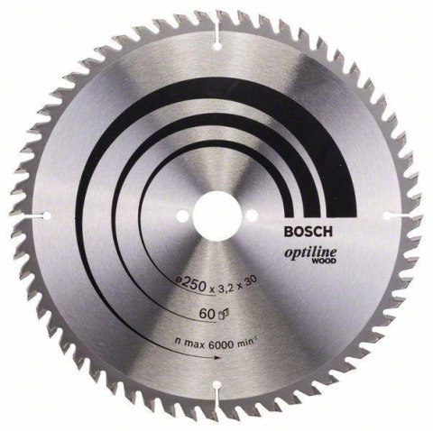 PIŁA TARCZOWA-H OPTILINE WOOD 250*3,2*30/Z60 BOSCH PIŁA TARCZOWA-H OPTILINE WOOD 250*3,2*30/Z60 BOSCH