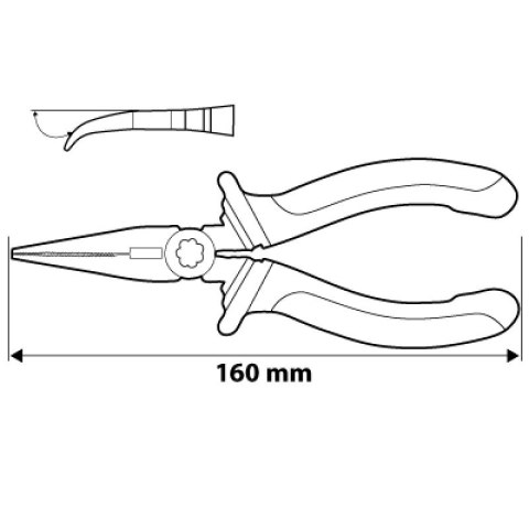 SZCZYPCE WYDŁUŻONE WYGIĘTE 160MM NEO SZCZYPCE WYDŁUŻONE WYGIĘTE 160MM NEO