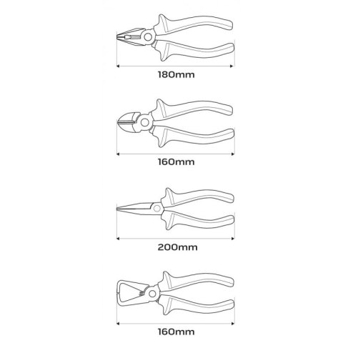 ZESTAW SZCZYPIEC 1000V, 4 SZT. NEO ZESTAW SZCZYPIEC 1000V, 4 SZT. NEO