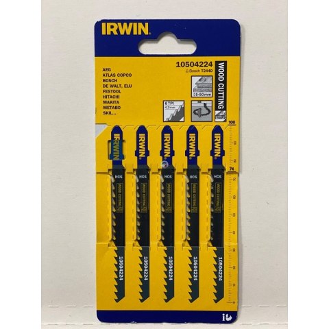 BRZESZCZOT DO DREWNA DO WYRZYNARKI KOMPLET 5SZTUK TYP T244D IRWIN BRZESZCZOT DO DREWNA DO WYRZYNARKI KOMPLET 5SZTUK TYP T244D IRWIN