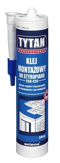 KLEJ MONTAŻOWY 290ML TYTAN STYROFIX TYTAN KLEJ MONTAŻOWY 290ML TYTAN STYROFIX TYTAN