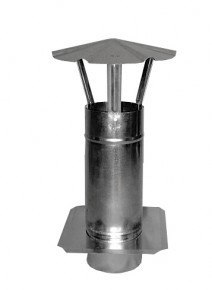KOMINEK WENTYLACYJNY OCYNKOWANY Z PŁYTĄ 130MM UN KOMINEK WENTYLACYJNY OCYNKOWANY Z PŁYTĄ 130MM UN