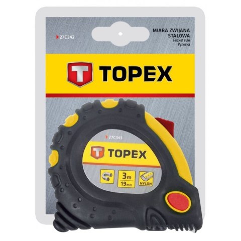 MIARA STALOWA ZWIJANA MAGNETYCZNA 10M/32MM TOPEX MIARA STALOWA ZWIJANA MAGNETYCZNA 10M/32MM TOPEX