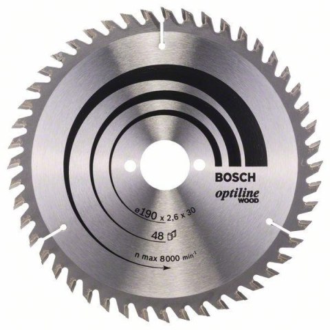 PIŁA TARCZOWA-H OPTILINE WOOD 190*2,6*30/Z48 BOSCH PIŁA TARCZOWA-H OPTILINE WOOD 190*2,6*30/Z48 BOSCH