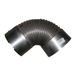 KOLANO PIECOWE CZARNE Z BLACHY 1MM 130MM PARNIKOWE UN