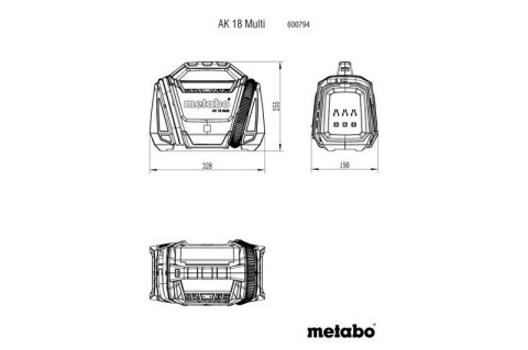 KOMPRESOR BEZOLEJOWY AKUMULATOROWY 18V AK 18 MULTI 0*AH METABO KOMPRESOR BEZOLEJOWY AKUMULATOROWY 18V AK 18 MULTI 0*AH METABO