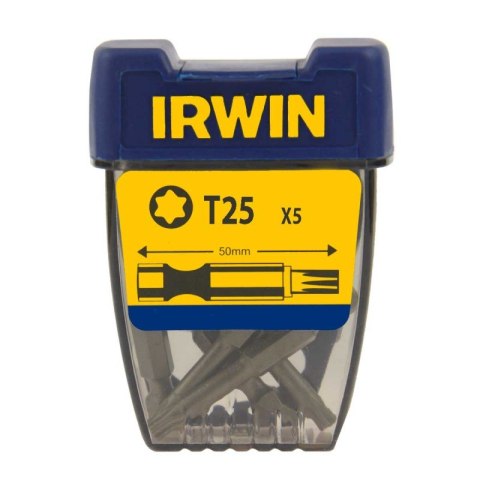 KOŃCÓWKA TYPU TORX 1/4' DŁUGA 50MM 5 SZ. T25 IRWIN KOŃCÓWKA TYPU TORX 1/4' DŁUGA 50MM 5 SZ. T25 IRWIN